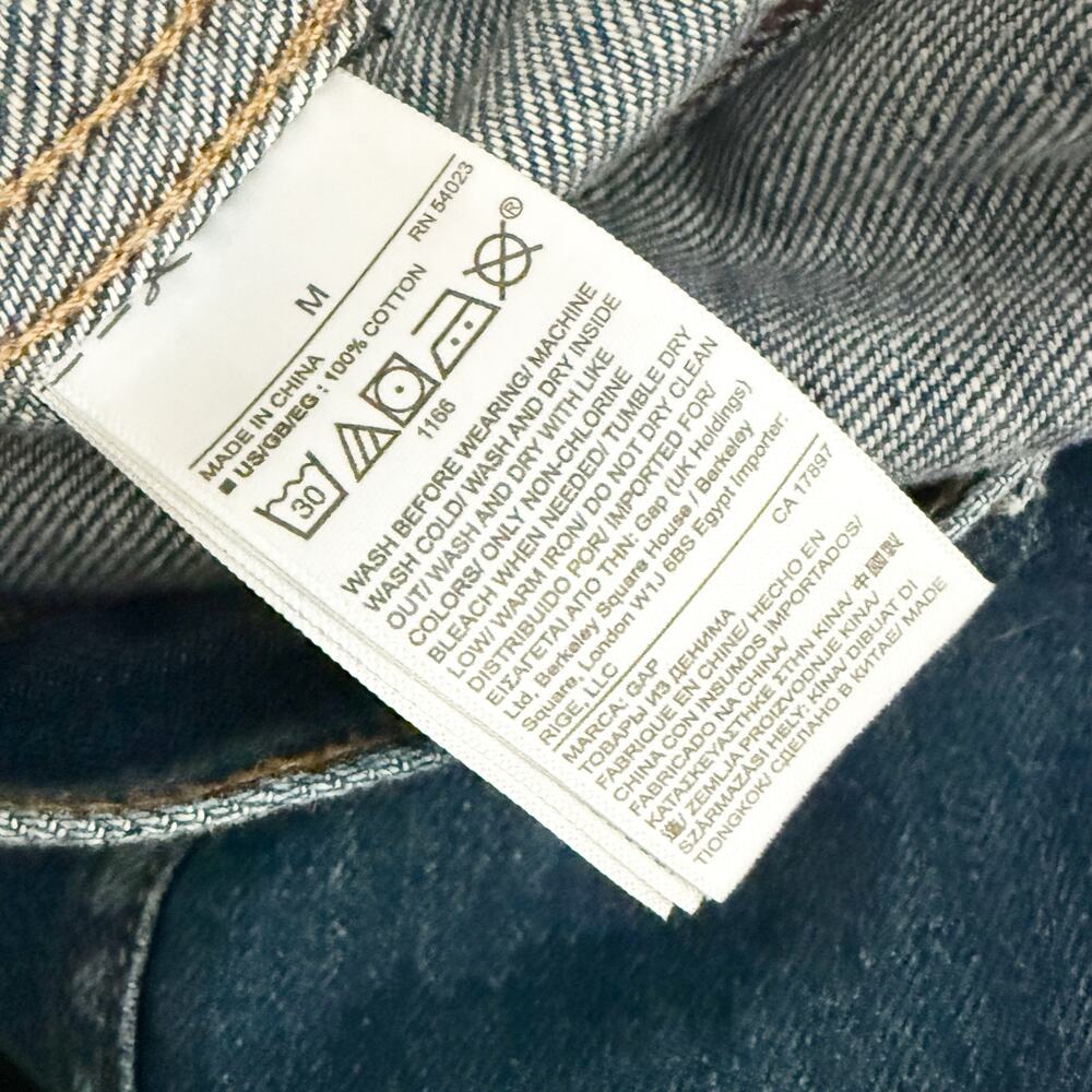 GAP x PENDLETON | Denim Jacket Cotton Coat Plaid Button Cowgirl Western | Medium - Picture 8 of 8